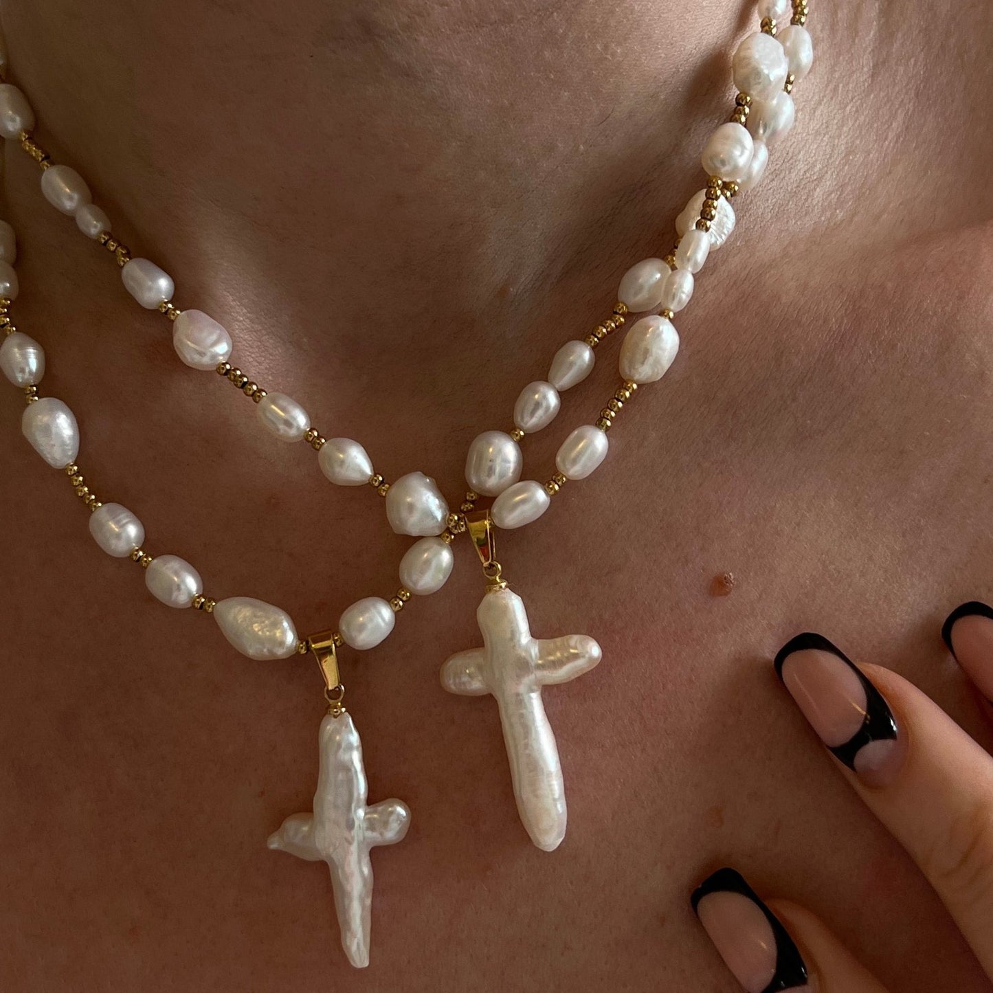 N11 Baroque natural pearls